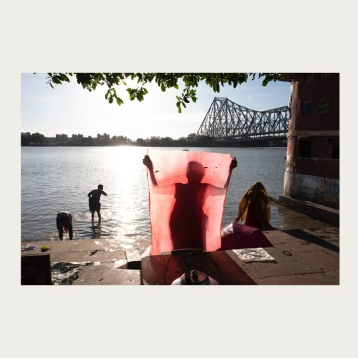 Shadow on cloth at Mullick Ghat Kolkata by Bhaskar Kundu