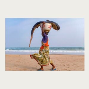 Woman symbolising grace and strength in Puri – street photograph by Debrani Das