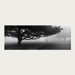 Black and white panoramic documentary photograph of Kolkata by Rajib De, analogue film