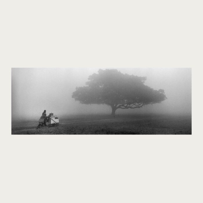 Black and white panoramic documentary photograph of Kolkata by Rajib De, documentary rhythm